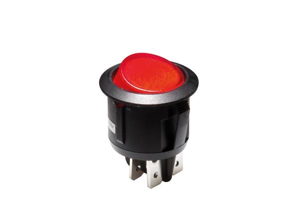 Interruptor unipolar 12V, con led rojo